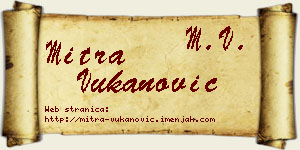 Mitra Vukanović vizit kartica
